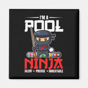 Imã Billiards Piscina Ninja 8 Ball Homens Engraçados M