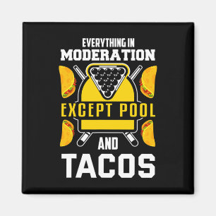 Imã Billiards Shirt Piada Taco Lover Billiards Piscina