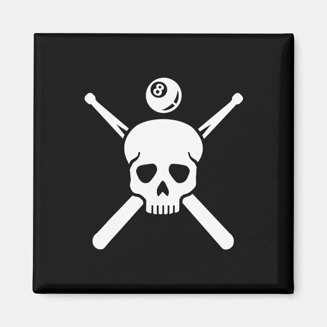 Imã Billiards Skull (Frente)