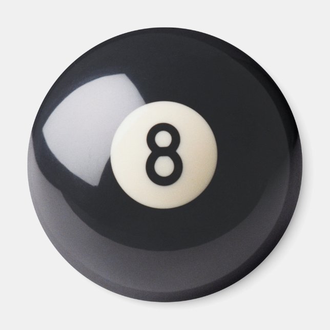 Imã Billiards Snooker 8 Ball Magnet (Frente)