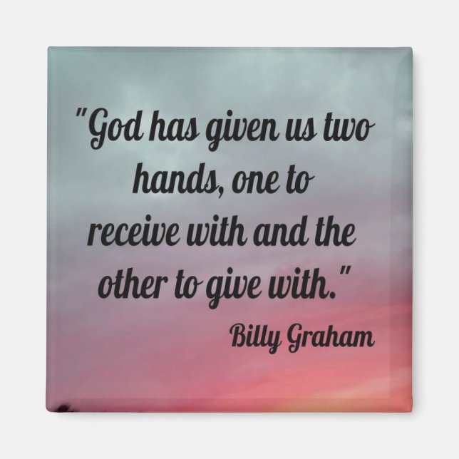 Imã Billy Graham Quote (Frente)