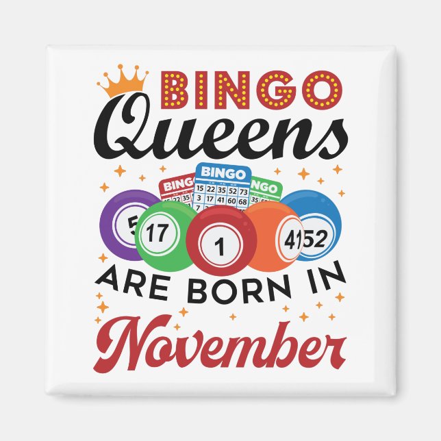 Imã Bingo Birthday Women Novembro (Frente)