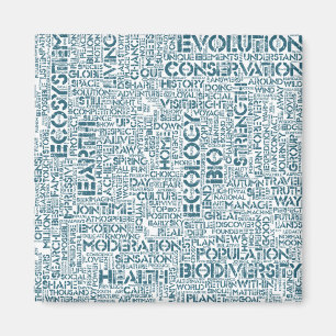 Imã Bio Nuage de Mots Texte Motif Biodiversité