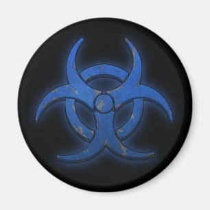 Imã Biohazard azul