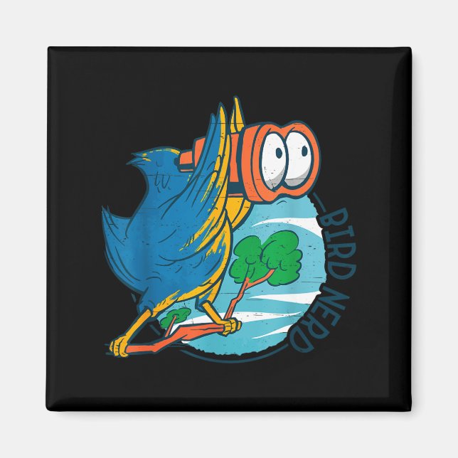 Imã Bird Nerd Funny Bird Watching Birds Lover Ornithol (Frente)