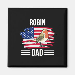 Imã Bird USA Flag 4° De Julho Dia de os pais Robin Pai