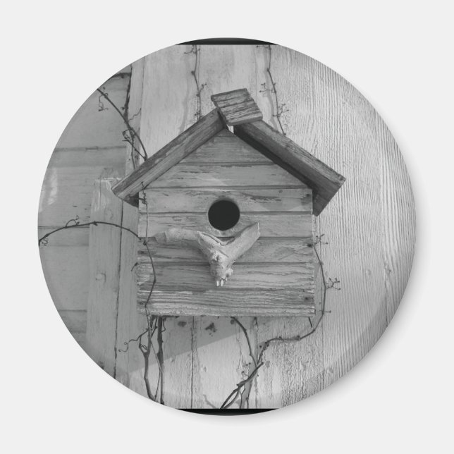 Imã Birdhouse Rustic (Frente)