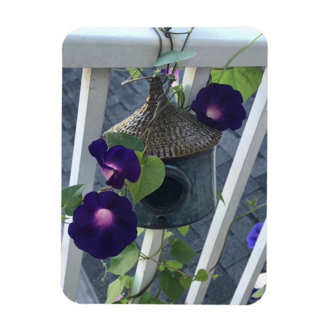Ímã Birdhouse With Morning Glories Magnet (Vertical)