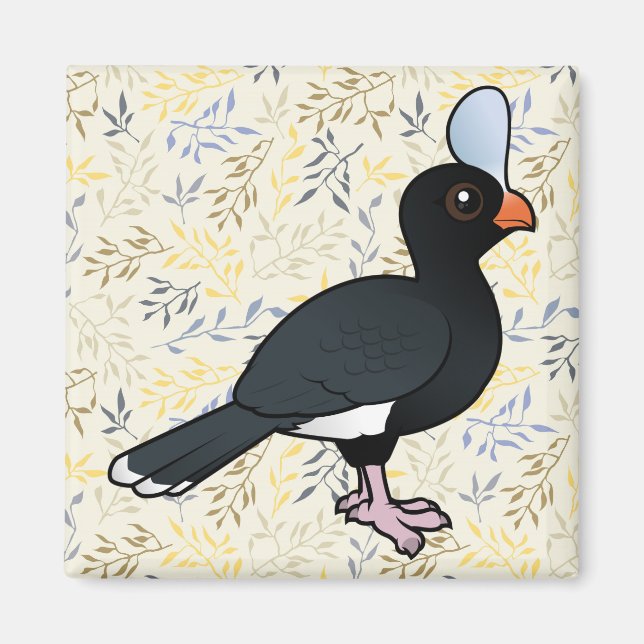 Imã Birdorable Helmeted Curassow (Frente)