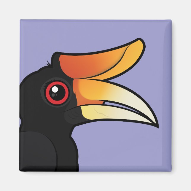 Imã Birdorable Rhinoceros Hornbill (Frente)