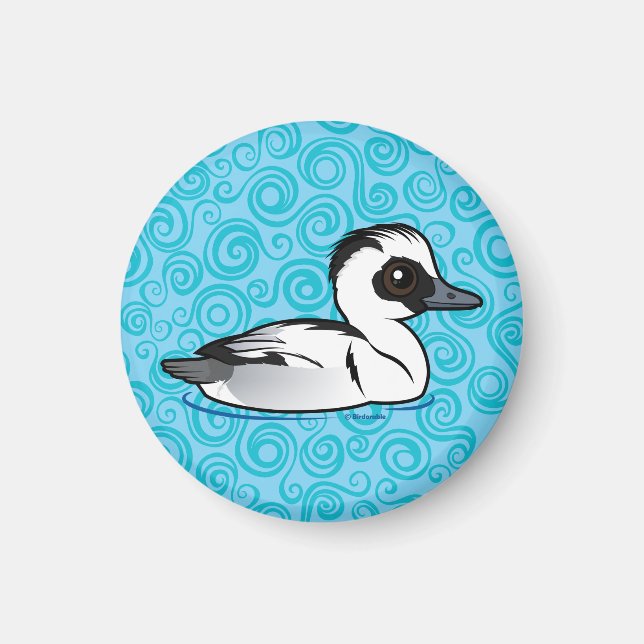Imã Birdorable Smew (Frente)