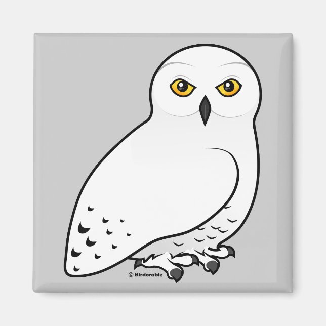 Imã Birdorable Snowy Owl (Frente)
