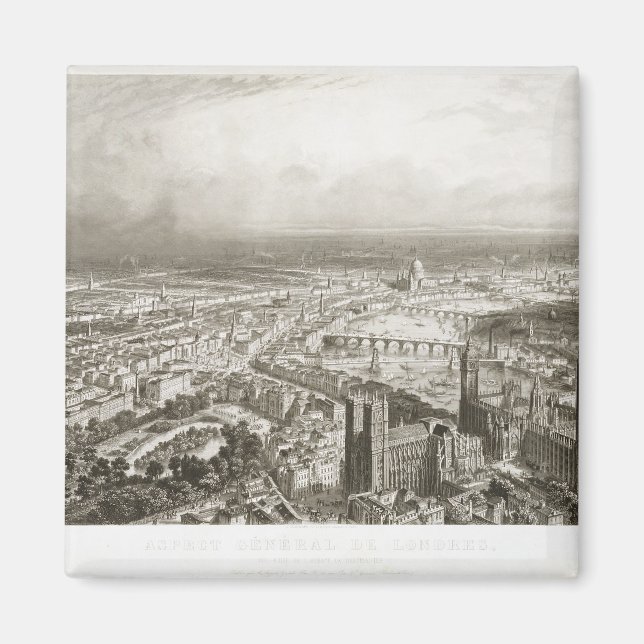 Imã Bird's Eye View de Londres, de Westminster Abbey, (Frente)