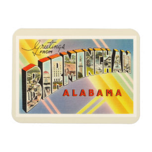 Ímã Birmingham Alabama AL Old Viagens vintage Souvenir