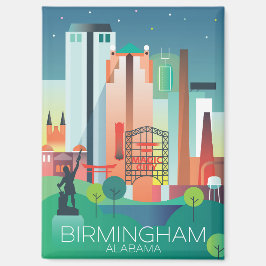Imã Birmingham Alabama Refrigerator Magnet