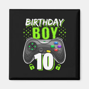 Imã Birthday Boy 10 Video Game Controller Gamer 10th B