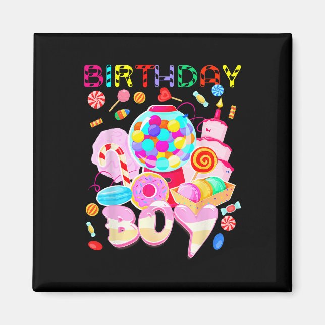Imã Birthday Boy Candy Land Candy Candy Crew Docinho (Frente)