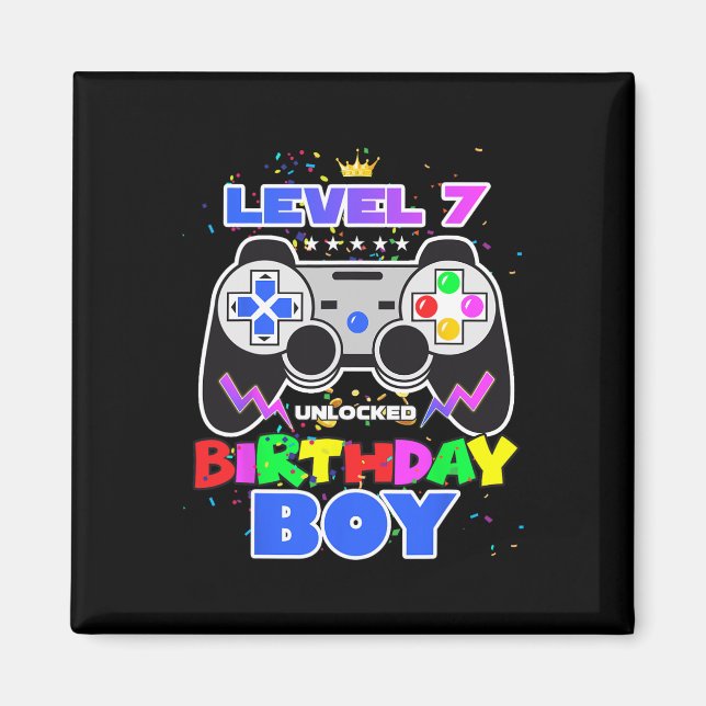 Imã Birthday Boy Level 7 Unlocked Video Game 7 Birthda (Frente)