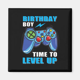 Imã Birthday Boy Time To Level Up Video Game Boys