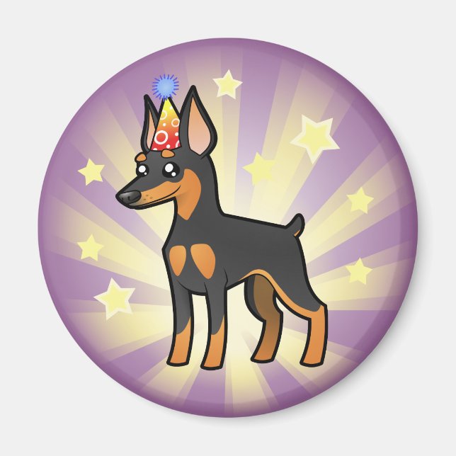 Imã Birthday Miniature Pinscher / Manchester Terrier (Frente)