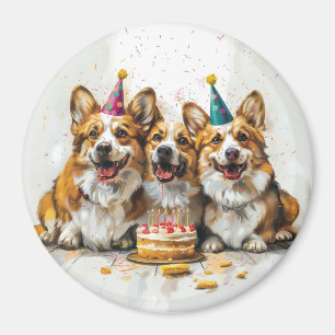 Imã Birthday Pembroke Welsh Corgi Cães