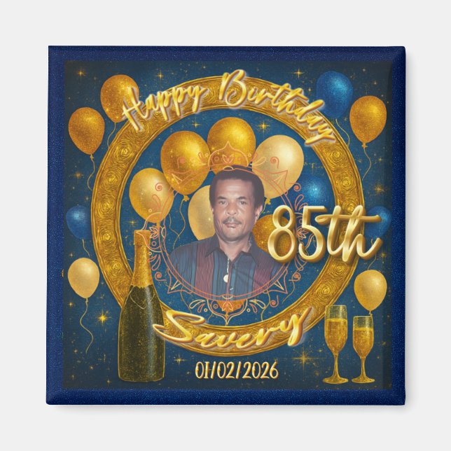 Imã 'Birthday Treasures: Designs for every Age' Magnet (Frente)