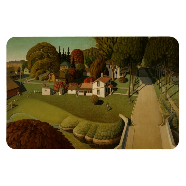 Ímã "Birthplace of Herbert Hoover" Grant Wood Magnet (Horizontal)