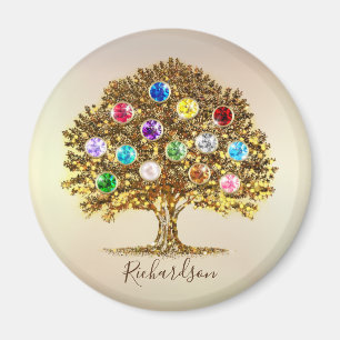 Imã Birthstone Family Tree name mãe é um presente pers