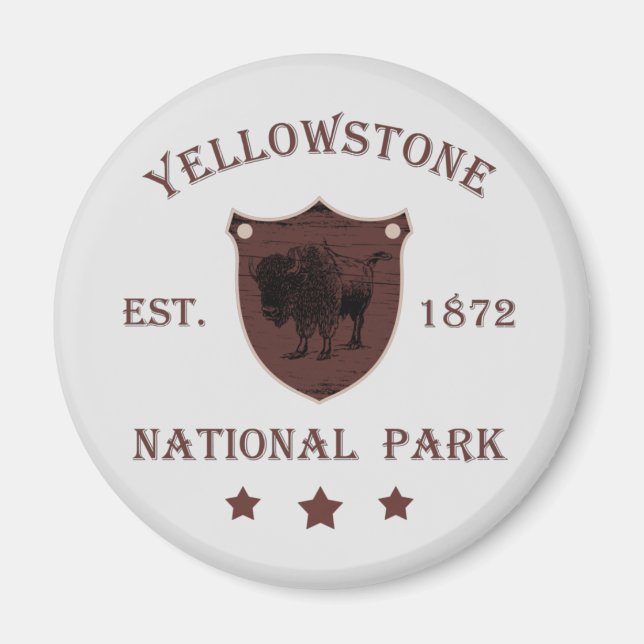 Imã Bisão Parque Nacional de Yellowstone (Frente)