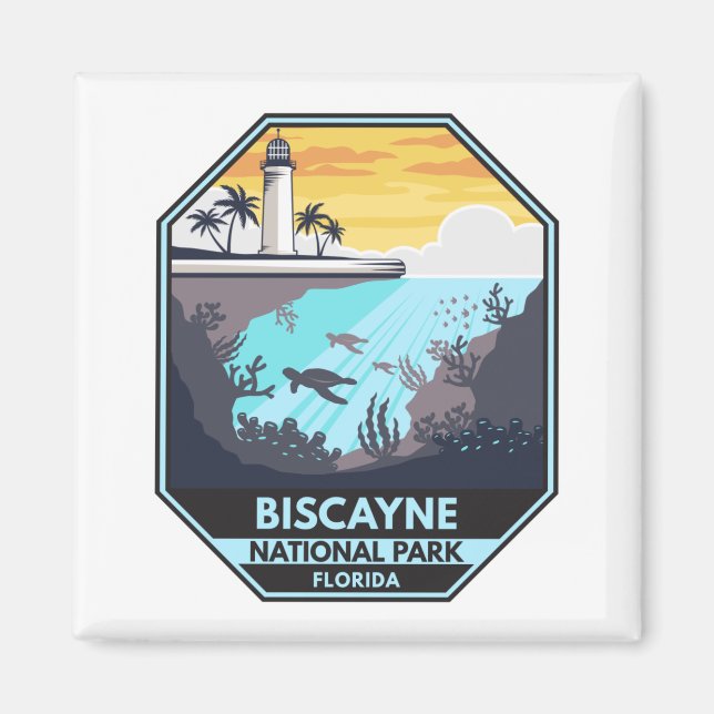 Imã Biscayne National Park Florida Emblem (Frente)