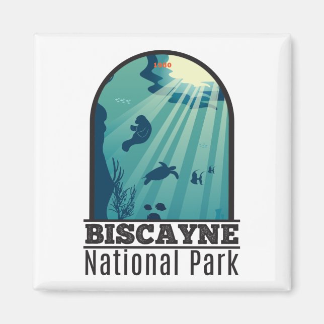 Imã Biscayne National Park Florida Underwater Maritime (Frente)
