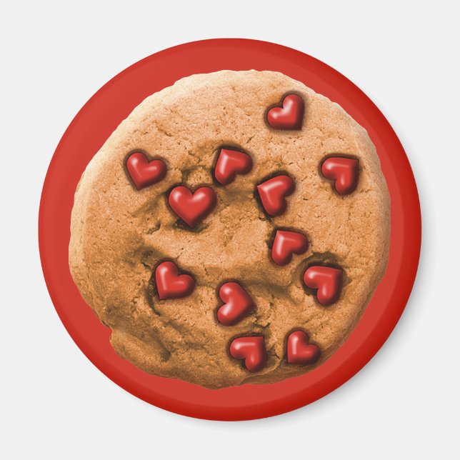 Imã Biscoito Chip de Coração (Frente)