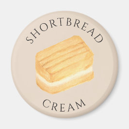 Imã Biscoito de Creme Shortbread Ímã Desenhado à Mão