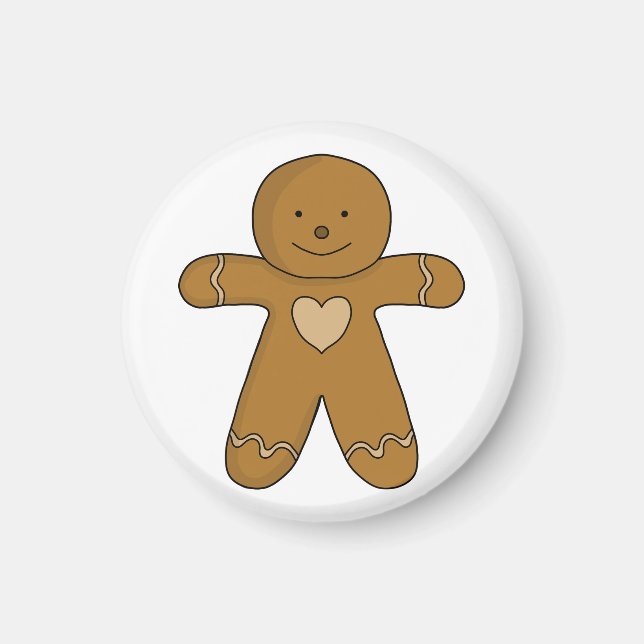 Imã Biscoito de Natal do GingerBread (Frente)