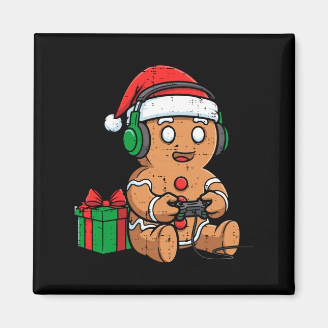 Imã Biscoito de Natal Gamer Natal Jogos Meninos Crianç (Frente)