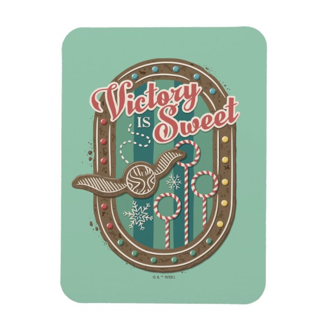 Ímã Biscoito Gráfico de Férias Vencedor de QUIDDITCH™ (Vertical)