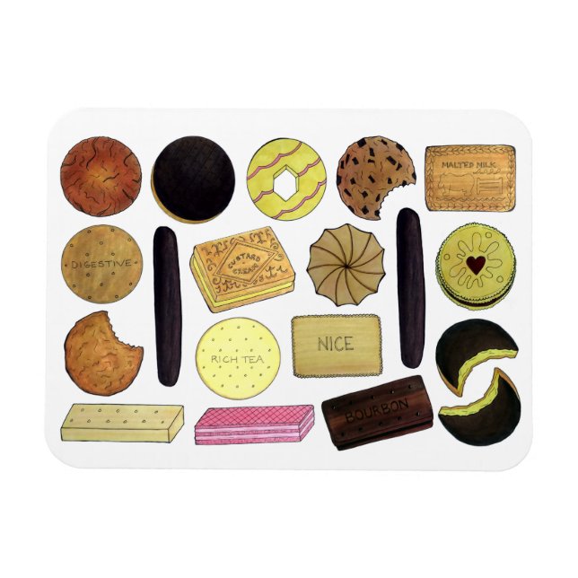 Ímã Biscoitos britânicos Pão-de-Atalho Rich Tea Digest (Horizontal)