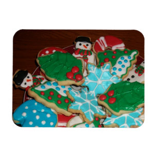 Ímã Biscoitos de Açúcar de Natal Decorados em Plata