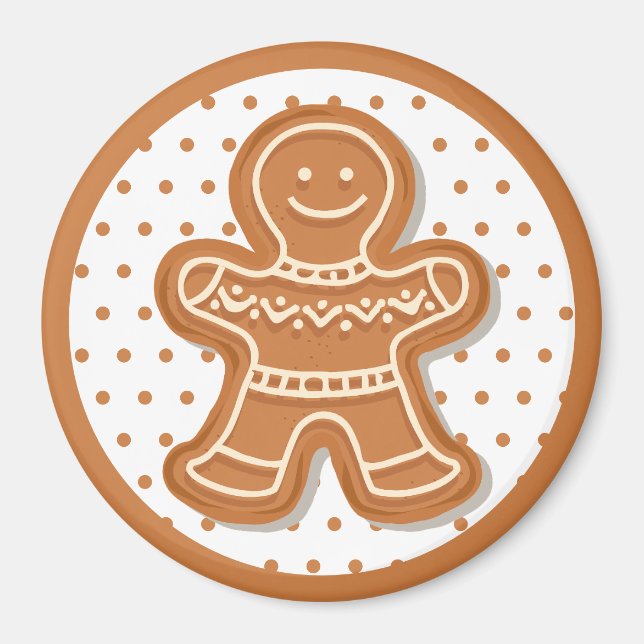 Imã Biscoitos de Gengibre de Natal (Frente)