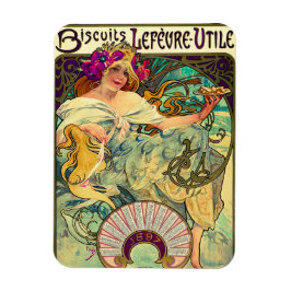 Ímã Biscoitos Lefevre-Utile por Alphonse Mucha (1896)