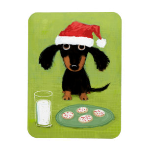 Ímã Biscoitos para o Dachshund do papai noel