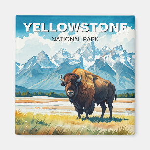 Imã Bison no Parque Nacional Yellowstone