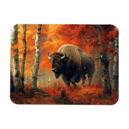 Ímã Bison no Trabalho de arte de Autumn Woods