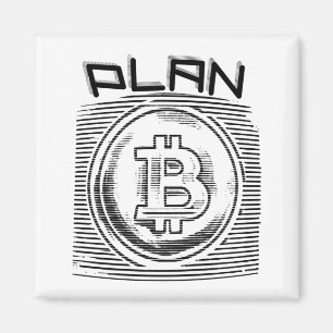 Imã Bitcoin Logotipo Plano B BTC Crypto