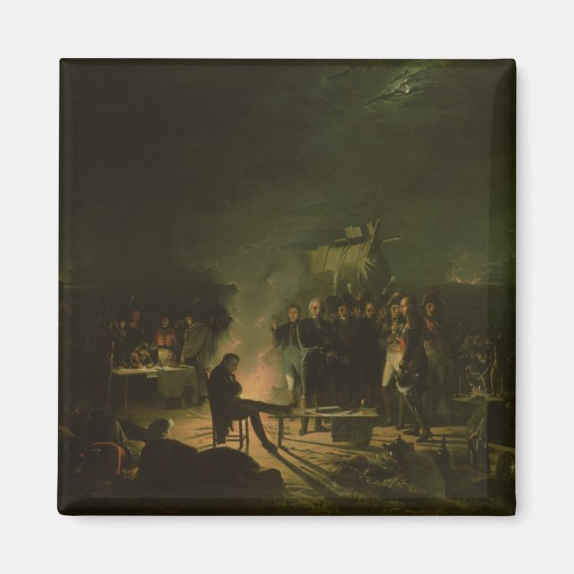 Imã Bivouac de Napoleão I na Batalha de Battlefield (Frente)