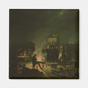Imã Bivouac de Napoleon mim na batalha do campo de