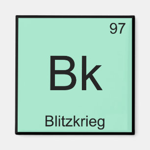 Imã Bk - Blitzkrieg - Símbolo de Elemento de Química