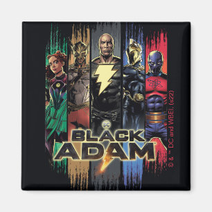 Imã Black Adam Characters In Stripes Graphic