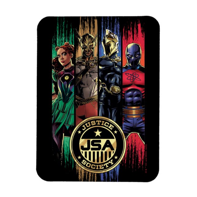 Ímã Black Adam Justice Society Heroes In Stripes (Vertical)
