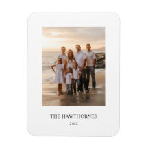 Black and White Modern Family Photo